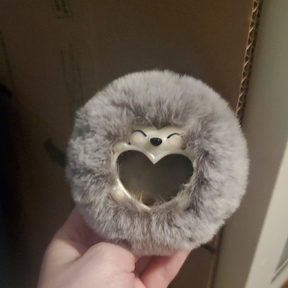 Gray Hedgehog Plush Bath and Body Works Car Scent Booster